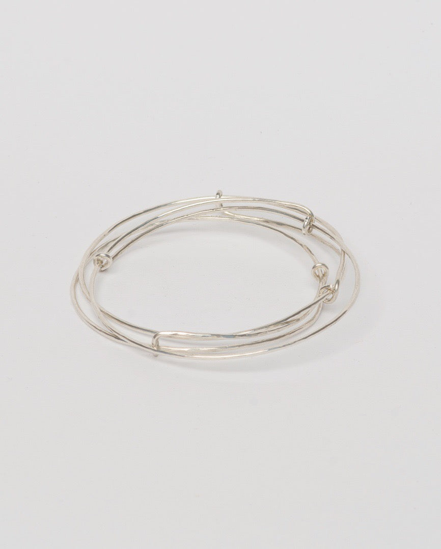 Adjustable Bangle, Sterling Silver