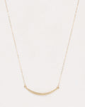 Curved Quill Necklace, Gold Filled