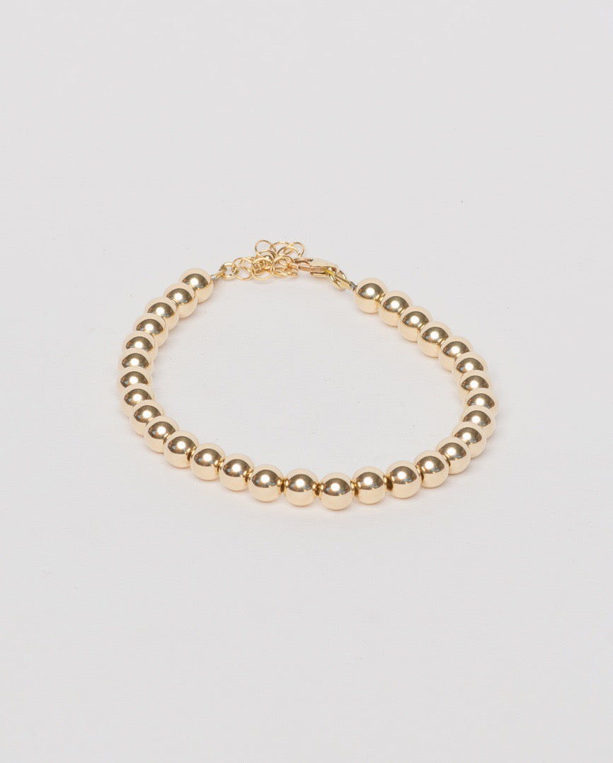 Dot Bracelet, Gold Filled 4mm