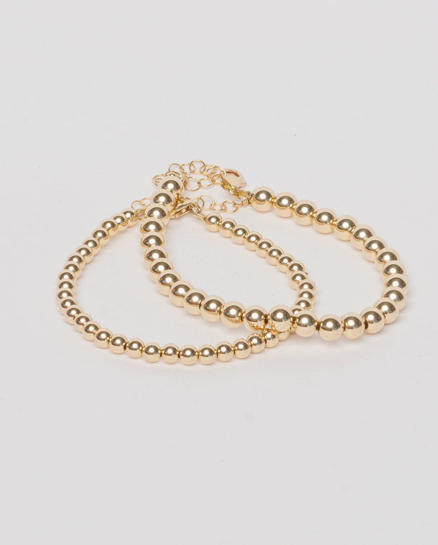 Dot Bracelet, Gold Filled 4mm
