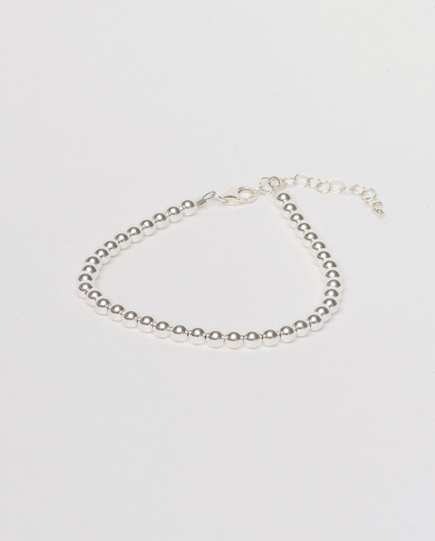 Dot Bracelet, Sterling Silver 4 mm