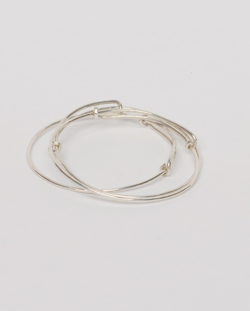 Mini Me Adjustable Bangle, Sterling Silver