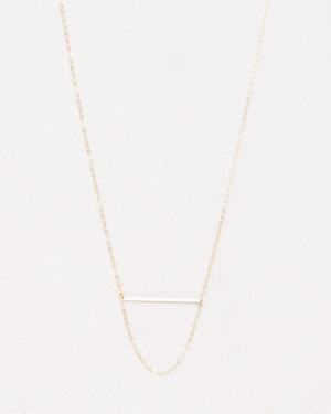 Rise the Bar Necklace, Gold Filled