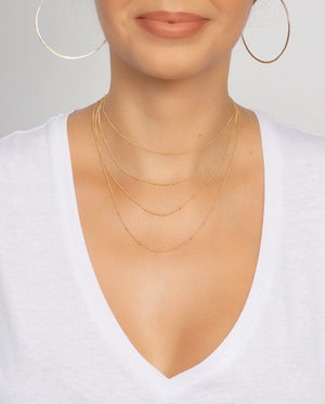 Seed Bead Necklace, Gold Filled